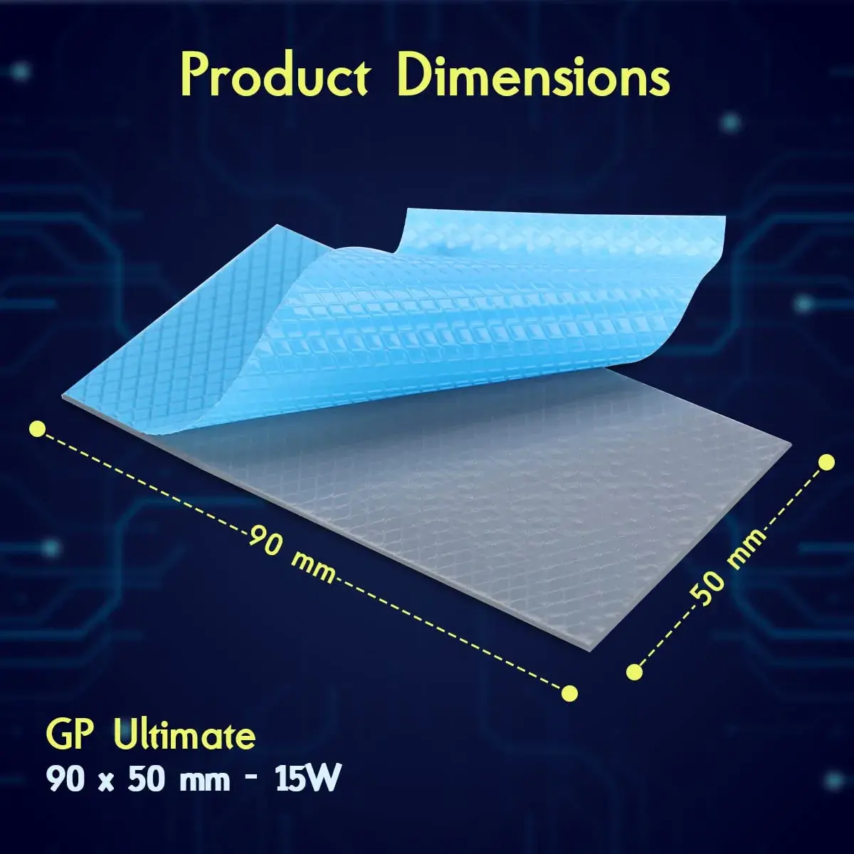 Gelid Solutions GP-Ultimate 15W/mK Thermal Pad 90x50x0.5mm | High Conductivity for GPUs & CPUs - view 4