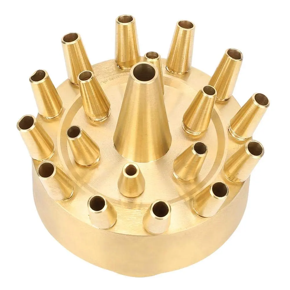 Fdit Copper Fountain Nozzle, 1 Inch Female Thread | Multi Hole Garden Water Fountain Spray Head for Pond Landscape - main product image