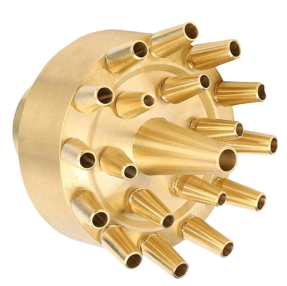 Fdit Copper Fountain Nozzle, 1 Inch Female Thread | Multi Hole Garden Water Fountain Spray Head for Pond Landscape - view 6