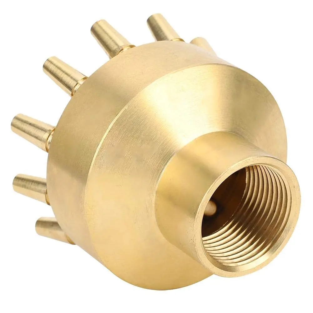 Fdit Copper Fountain Nozzle, 1 Inch Female Thread | Multi Hole Garden Water Fountain Spray Head for Pond Landscape - view 9