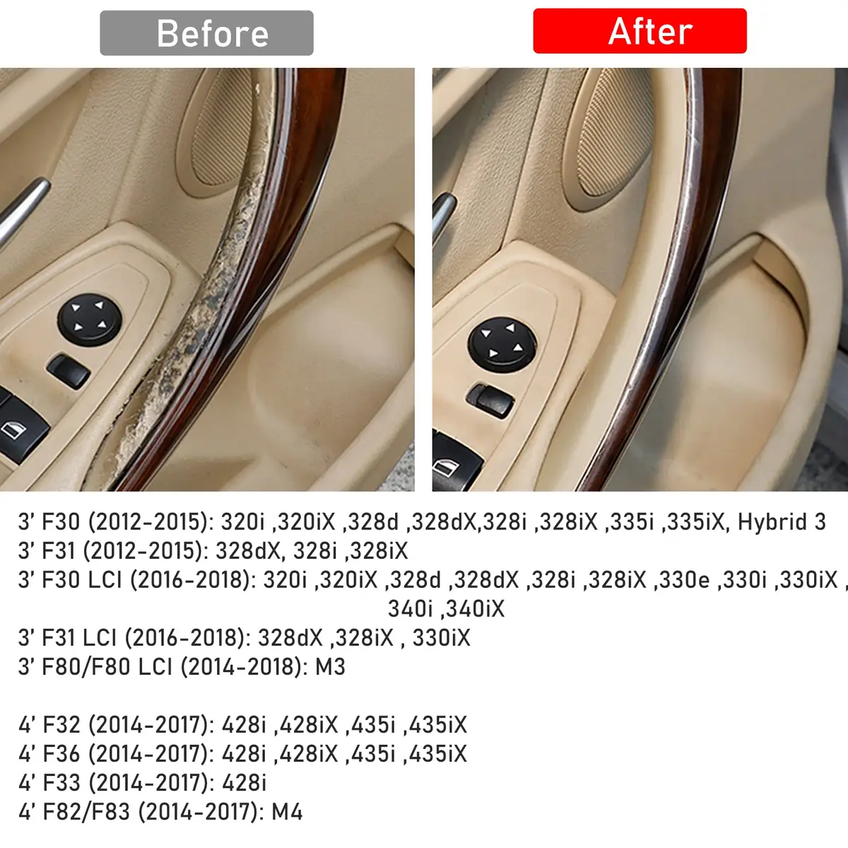 TTCR-II Compatible with BMW 3 Series F30 Door Handle Covers 4 Series | Car Exterior Handle Wraps - view 3