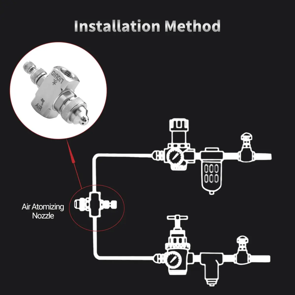 MroMax 1/4" BSP Female Thread Air Atomizing Mist Nozzle 70 Degree Round Spray | Stainless Steel - view 4