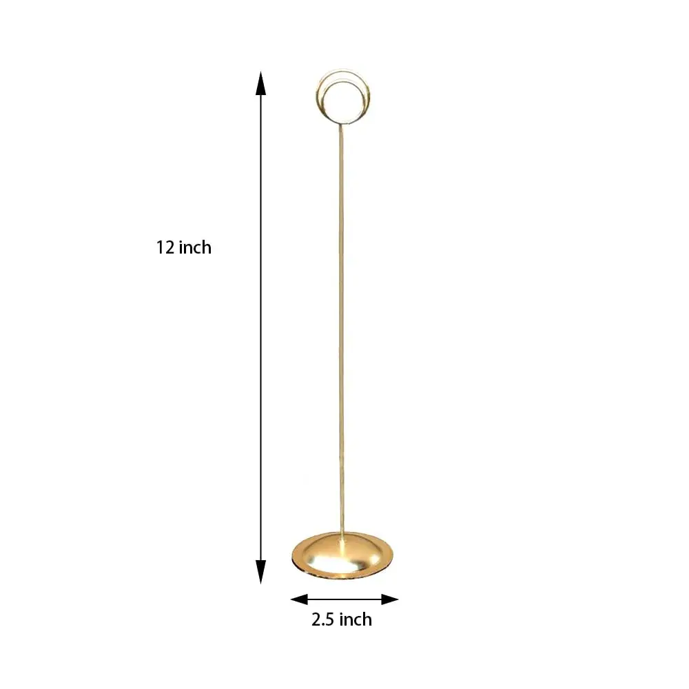 HOHIYA Gold Table Number Holders 12-Inch Height (12 Pack) | Elegant Metal Stands for Events - view 5