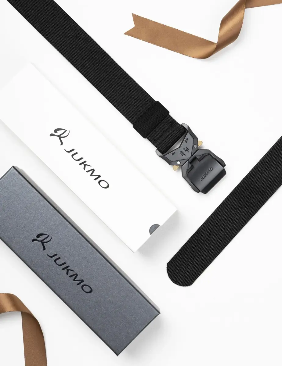 JUKMO Tactical Belt with Quick Release Buckle 3.8 cm (1.5") | Heavy Duty Nylon Web Work Belt for Men - view 6