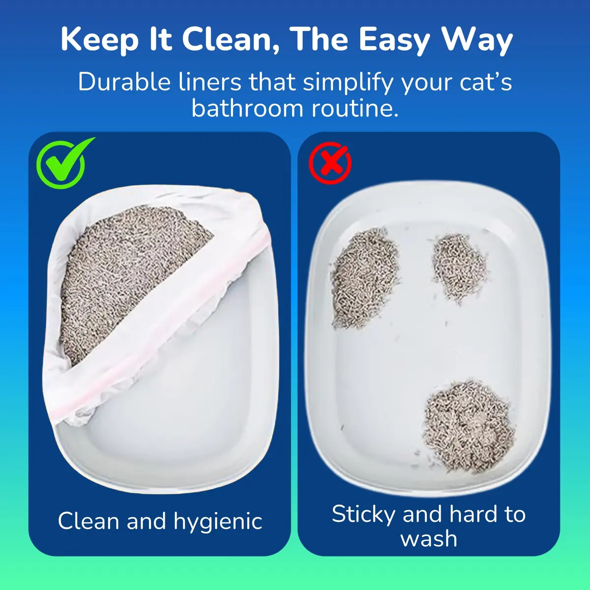 PET N PET Cat Litter Box Liners Jumbo 36x18 | Tear-Resistant, Drawstring, Heavy-Duty Plastic - view 7