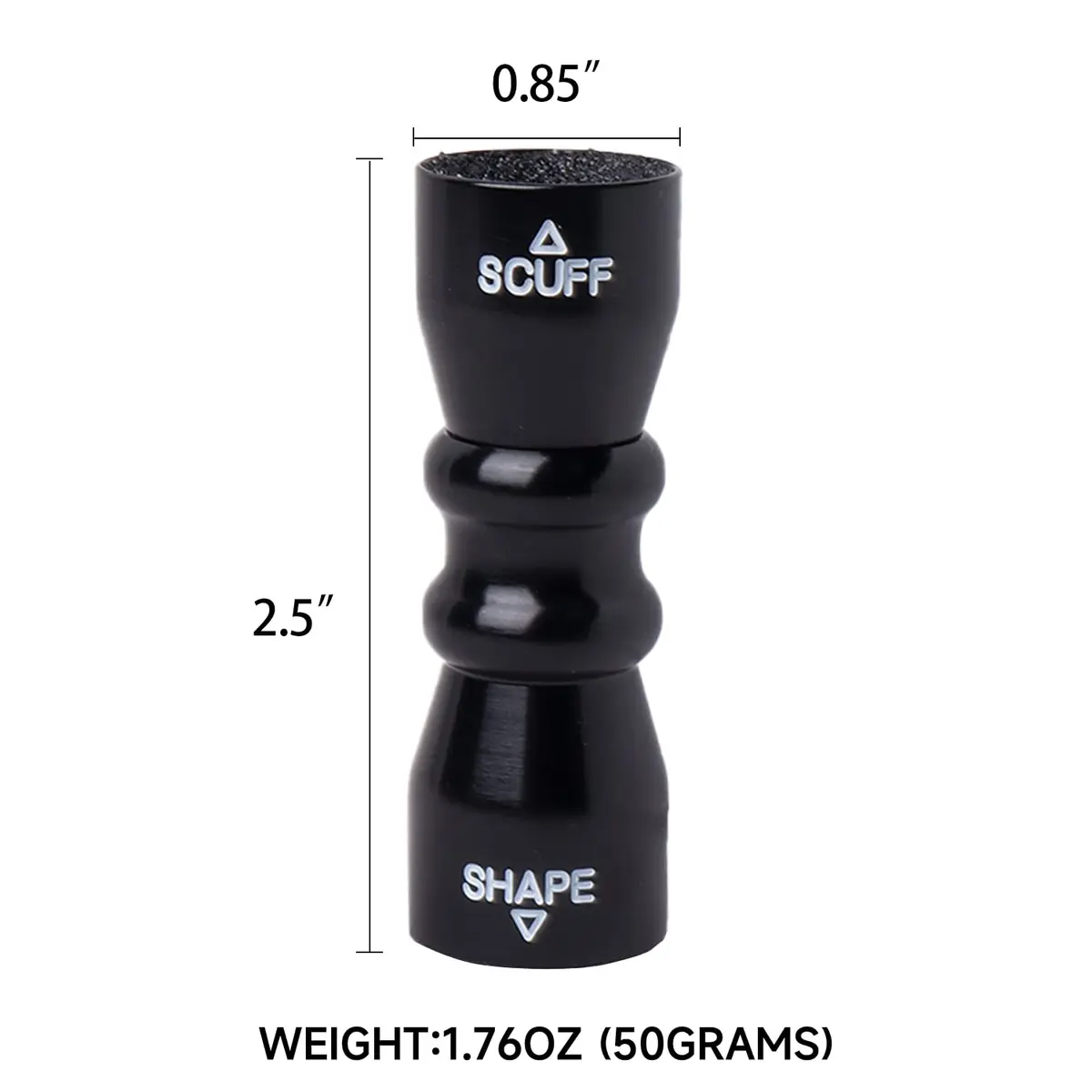 GSE 3-in-1 Pool Cue Tip Tool, Scuffer/Shaper/Aerator, Black | Compact Aluminum Cue Tip Repair - view 5