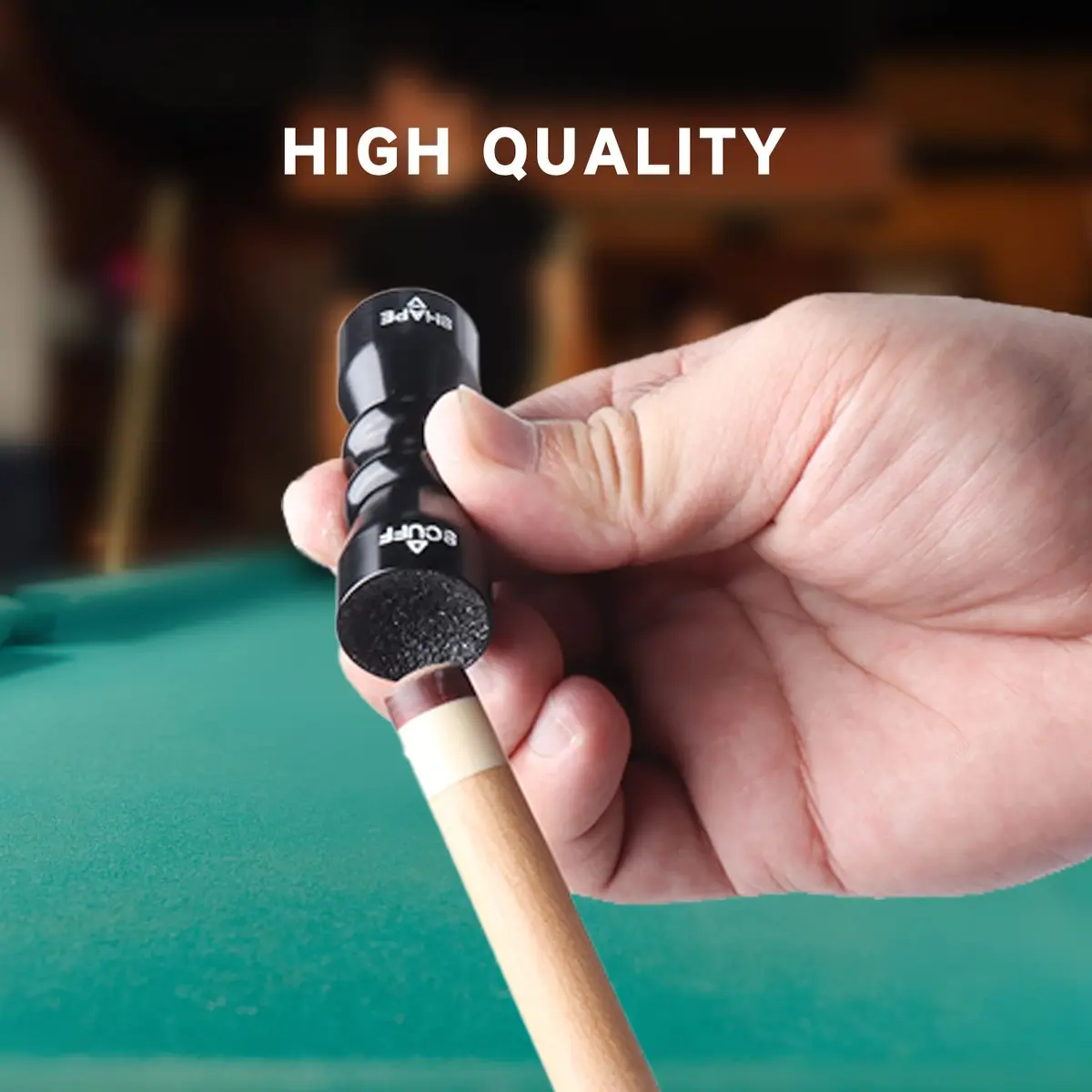 GSE 3-in-1 Pool Cue Tip Tool, Scuffer/Shaper/Aerator, Black | Compact Aluminum Cue Tip Repair - view 6