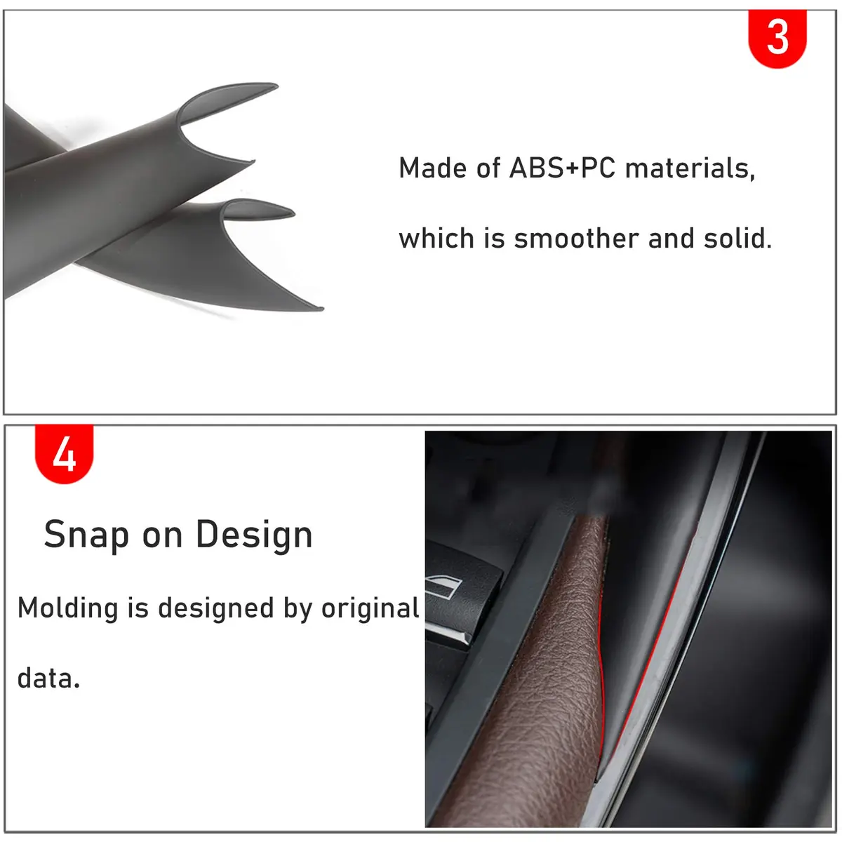 Jaronx Door Handle Covers for BMW 3 Series F30/F31 4 Series F32 | Durable ABS Fitment - view 6