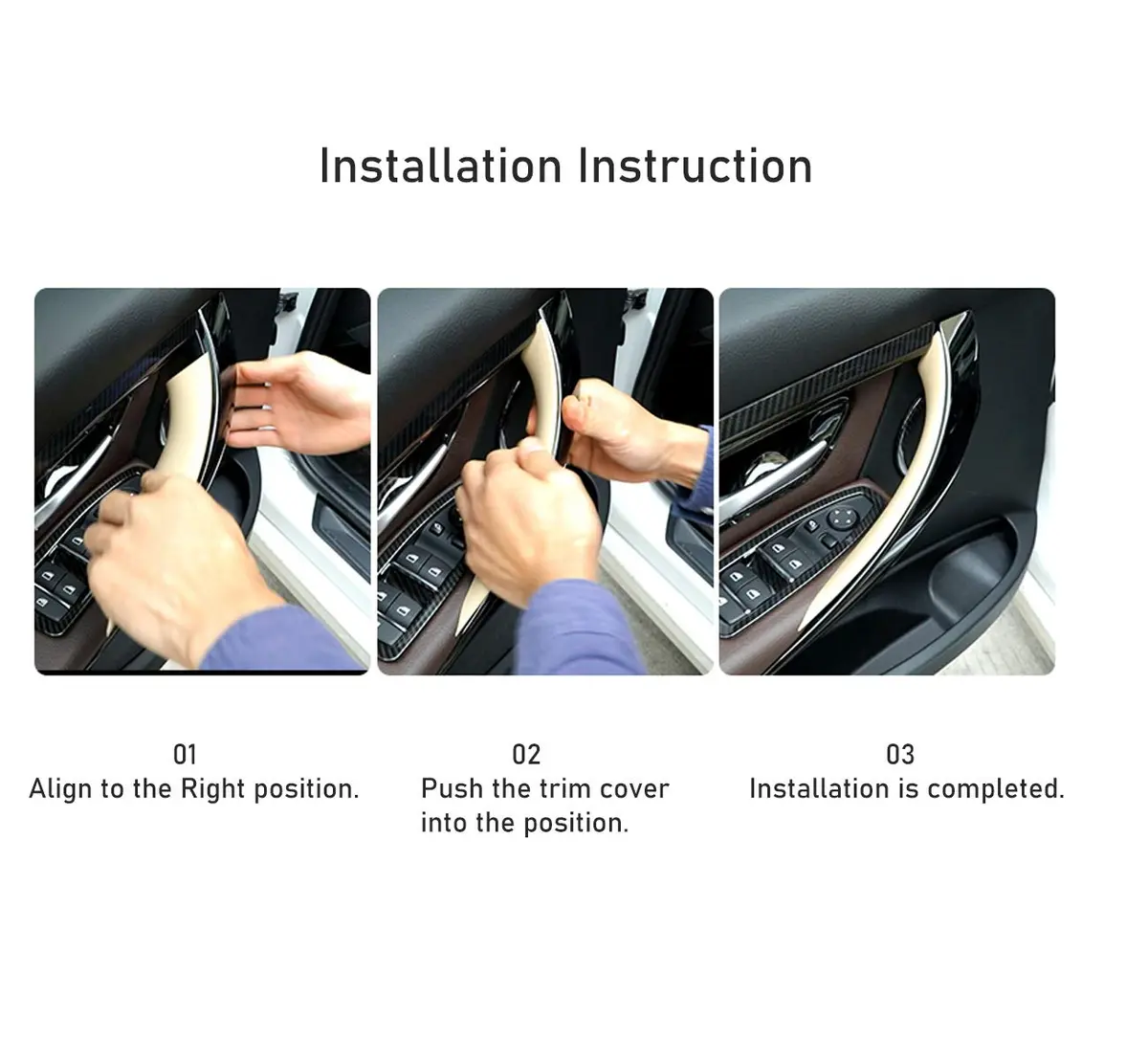 Jaronx Door Handle Covers for BMW 3 Series F30/F31 4 Series F32 | Durable ABS Fitment - view 7
