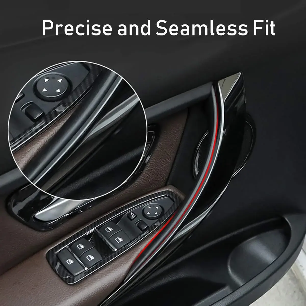 Jaronx Black 2 Piece Left & Right Front Door Handle Covers for BMW 3 Series & 4 Series - view 4