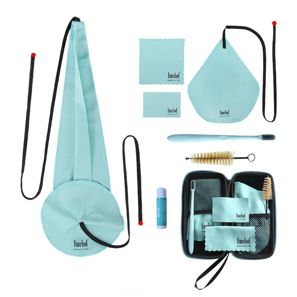 Imelod Saxophone Cleaning Kit with Case for Alto Tenor Clarinet Flute | Complete Wind & Woodwind Care - main product image