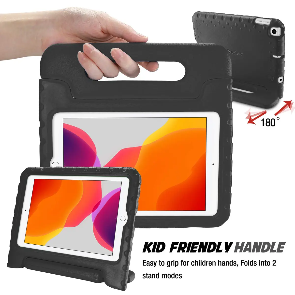 ProCase Kids Case for iPad 10.2" 9th/8th/7th Gen 2021/2020/2019-Black | Impact-Resistant & Childproof - view 6