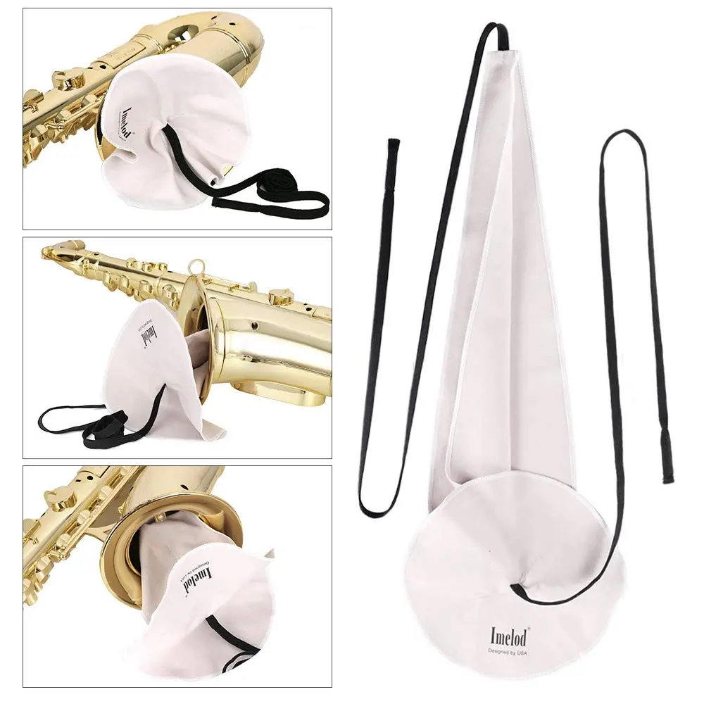 Imelod Saxophone Cleaning Kit with Case for Alto Tenor Clarinet Flute | 4pcs Cloth, Mouthpiece Brush, Dark Gray - view 5