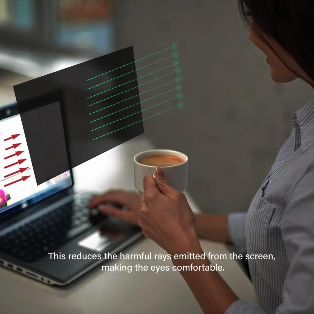 WELINC 24 Inch - 16:9 Aspect Ratio - Computer Privacy Screen Filter for Widescreen Monitor - Anti-Glare - Anti-Scratch Protector Film - Protects Your Eyes from Harmful Glare and Blue Light | 24 inch Widescreen (16:9) - view 7