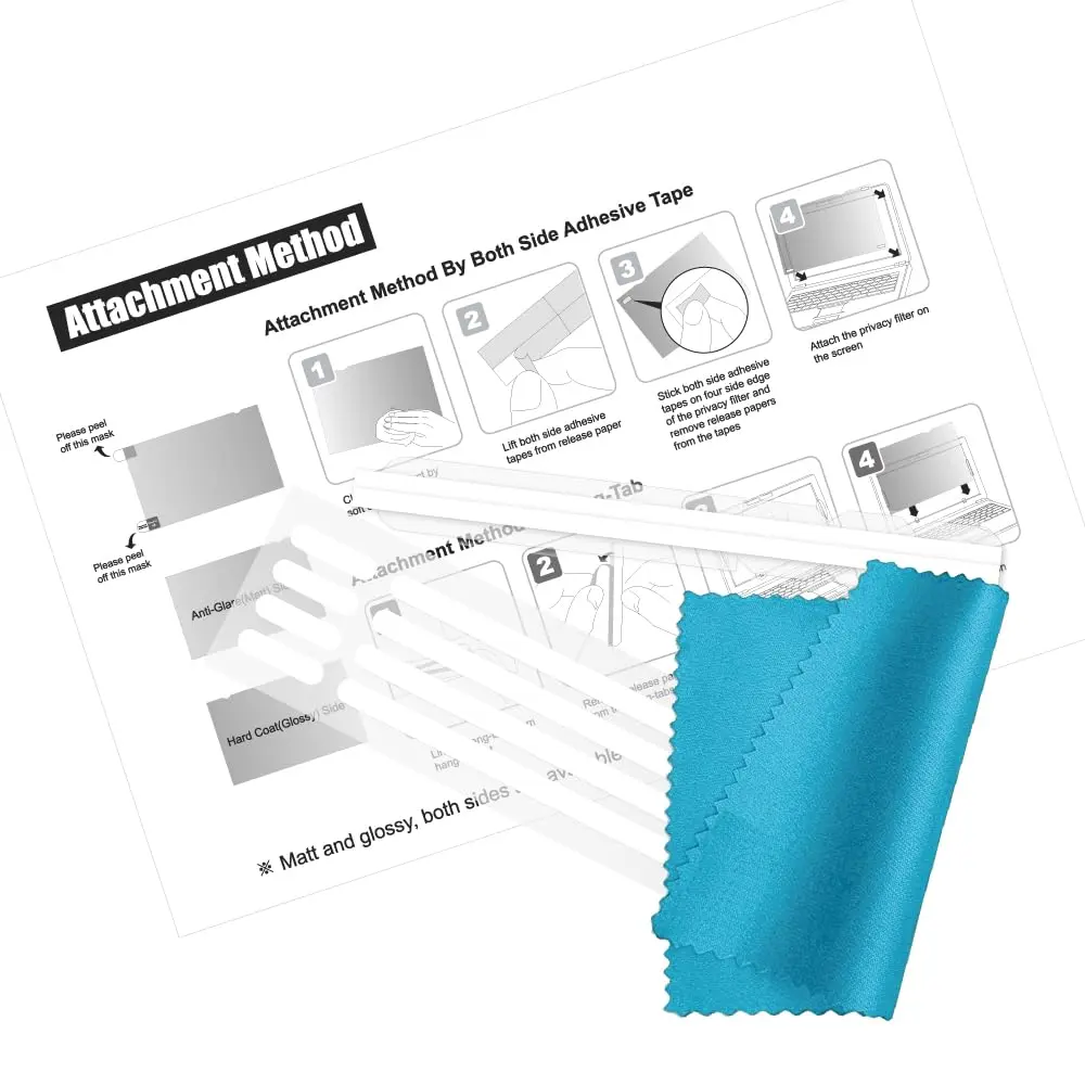 WELINC 24 Inch - 16:9 Aspect Ratio - Computer Privacy Screen Filter for Widescreen Monitor - Anti-Glare - Anti-Scratch Protector Film - Protects Your Eyes from Harmful Glare and Blue Light | 24 inch Widescreen (16:9) - view 10