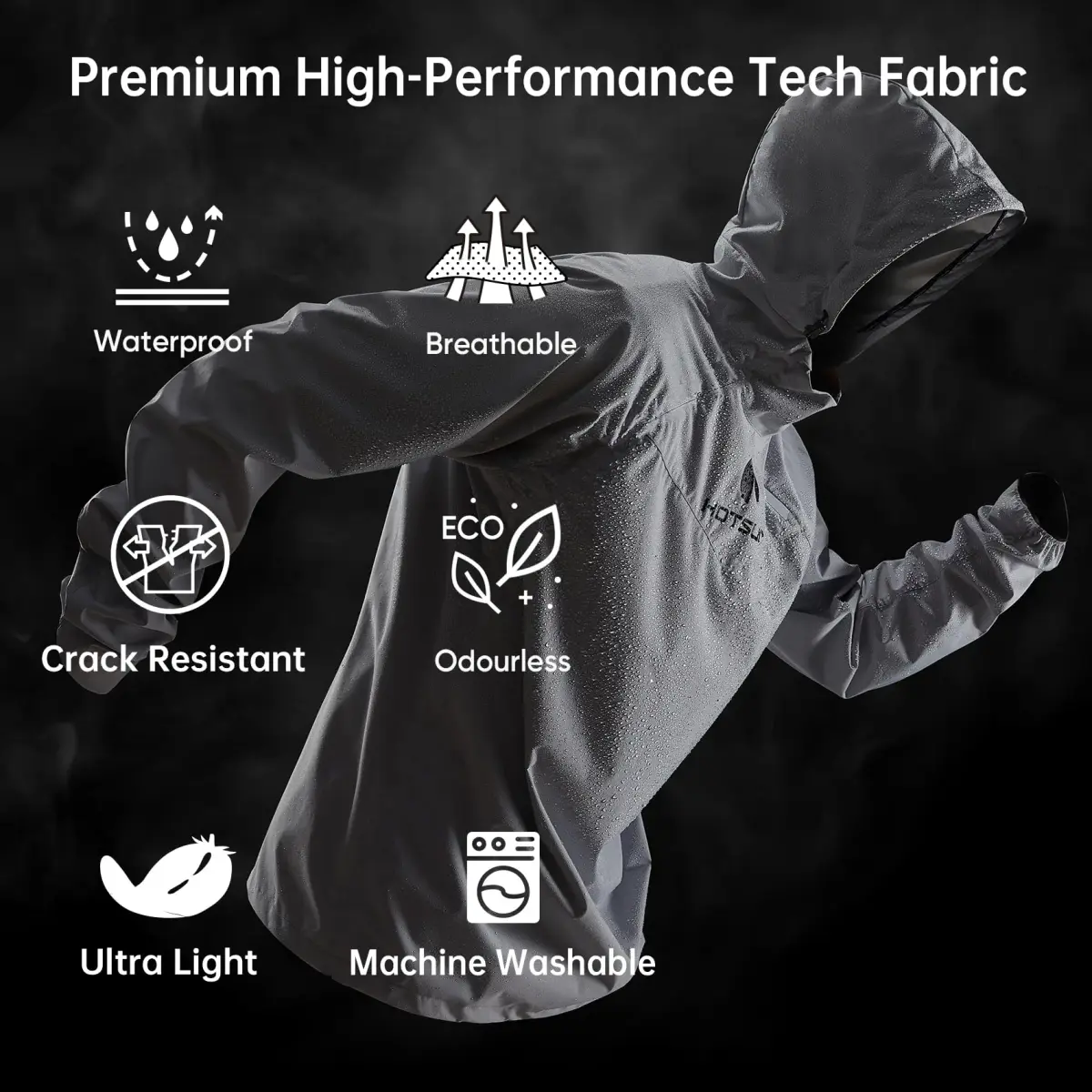 HOTSUIT Men's Sauna Suit - A. Light Gray Jacket & Pants, 4X-Large for Weight Loss & Gym Workouts - view 4