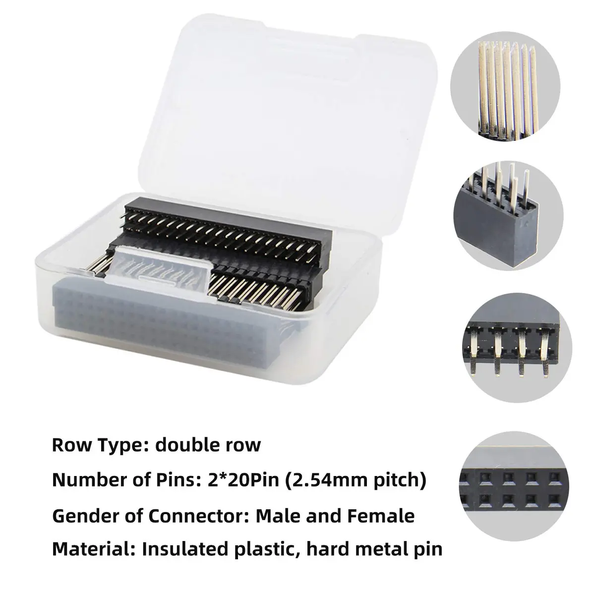 Geekworm 2x20 40 Pin GPIO Stacking Female Header Kit for Raspberry Pi | 10-Piece Set for DIY Electronics - view 5
