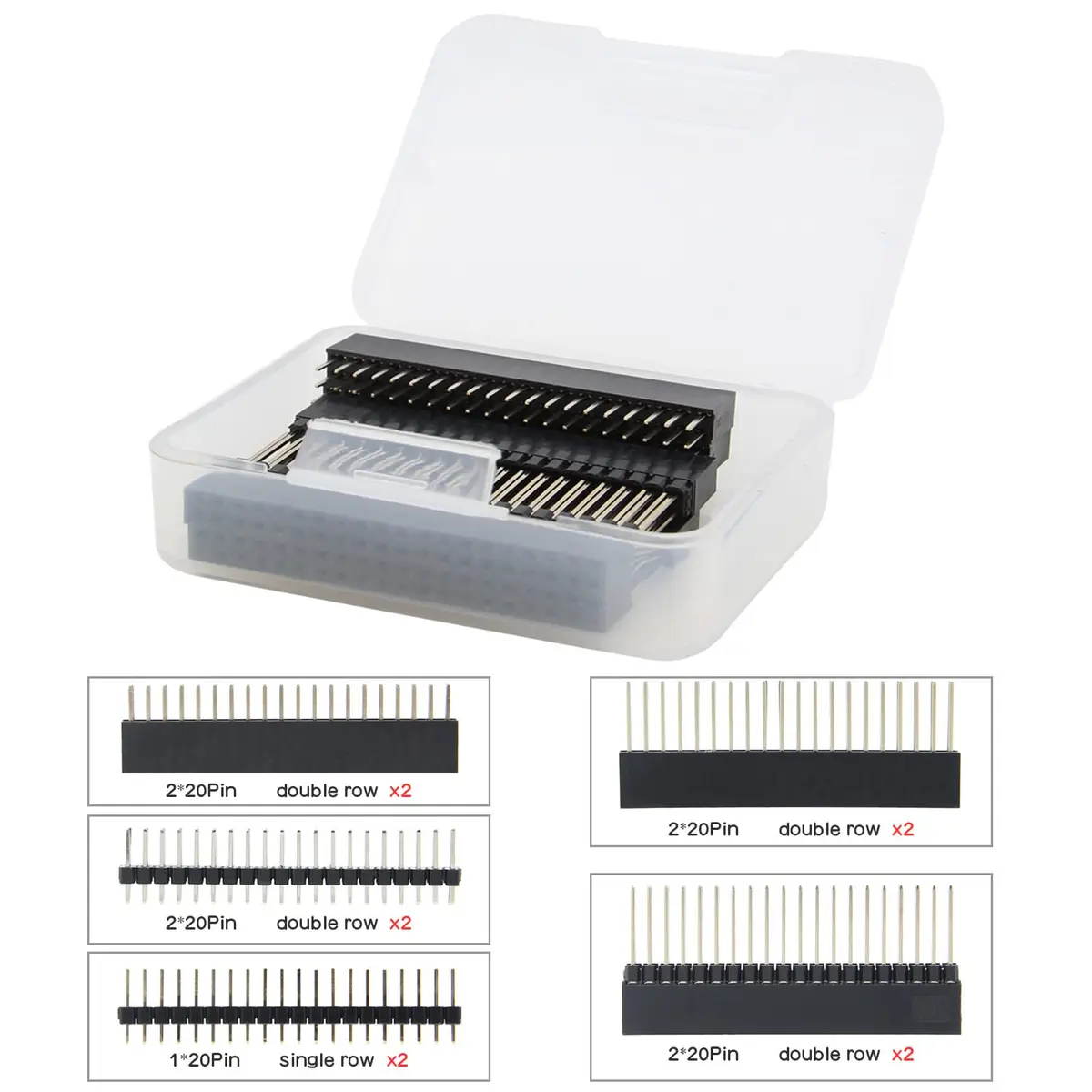 Geekworm 2x20 40 Pin GPIO Stacking Female Header Kit for Raspberry Pi | 10-Piece Set for DIY Electronics - view 7