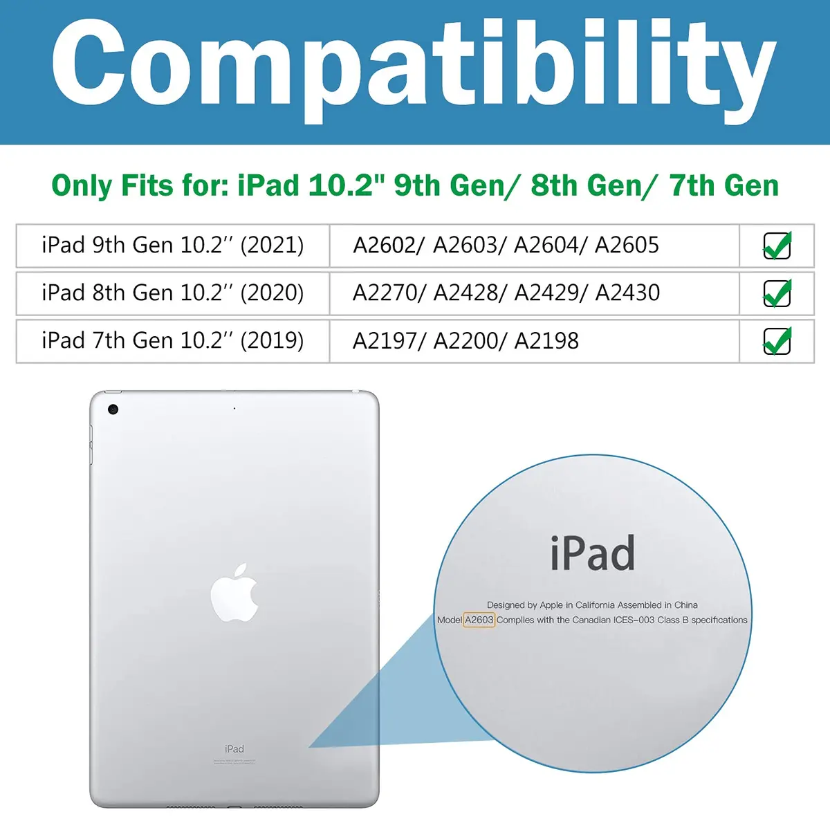 ProCase 2 Pack Screen Protector for iPad 10.2 Inch (9th/8th/7th Gen) - 25mm (0.98 Inch) | 9H Hardness Tempered Glass, Ultra Clear, Scratch Resistant, Bubble Free Install - view 2