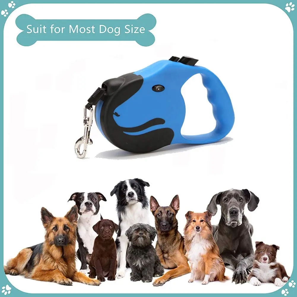 Emoly Retractable Dog Leash 16.5ft | Tangle-Free Heavy Duty Nylon & Reflective Handle - view 5
