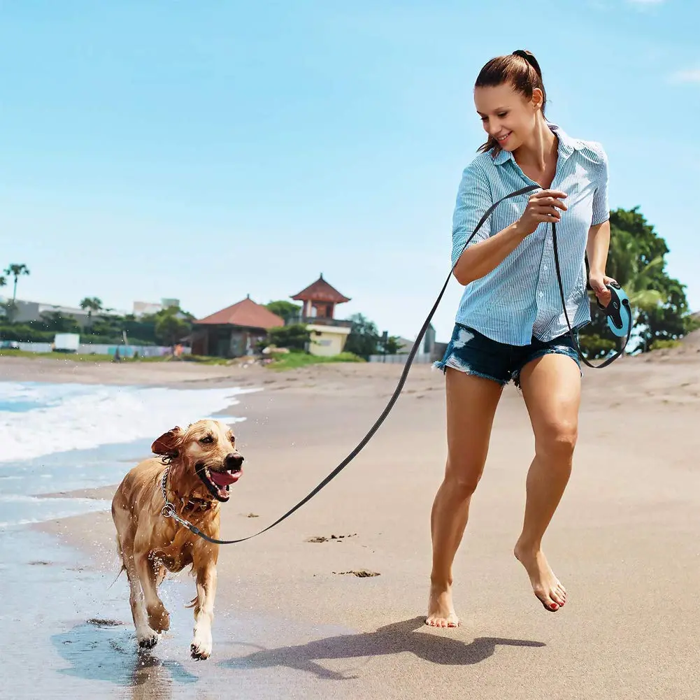 Emoly Retractable Dog Leash 16.5ft | Tangle-Free Heavy Duty Nylon & Reflective Handle - view 7