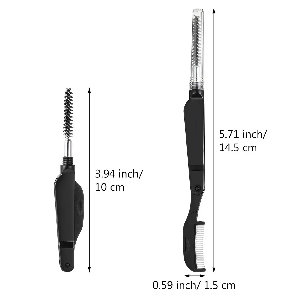 Boao 4 Pcs Eyelash Separator Tool Kit Foldable Eyelash and Eyebrow Combs | Stainless Steel & Plastic, Compact & Travel-Friendly - view 4