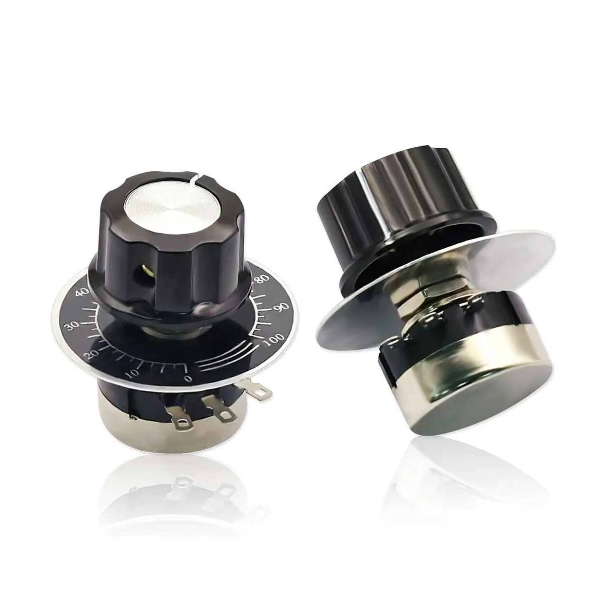 CenryKay RV24YN20S B102 1K Rotary Potentiometer with Knobs & Dials, 6mm Shaft, 20mm Length, 2-Pack | Precise Control for Audio & Circuits - view 7