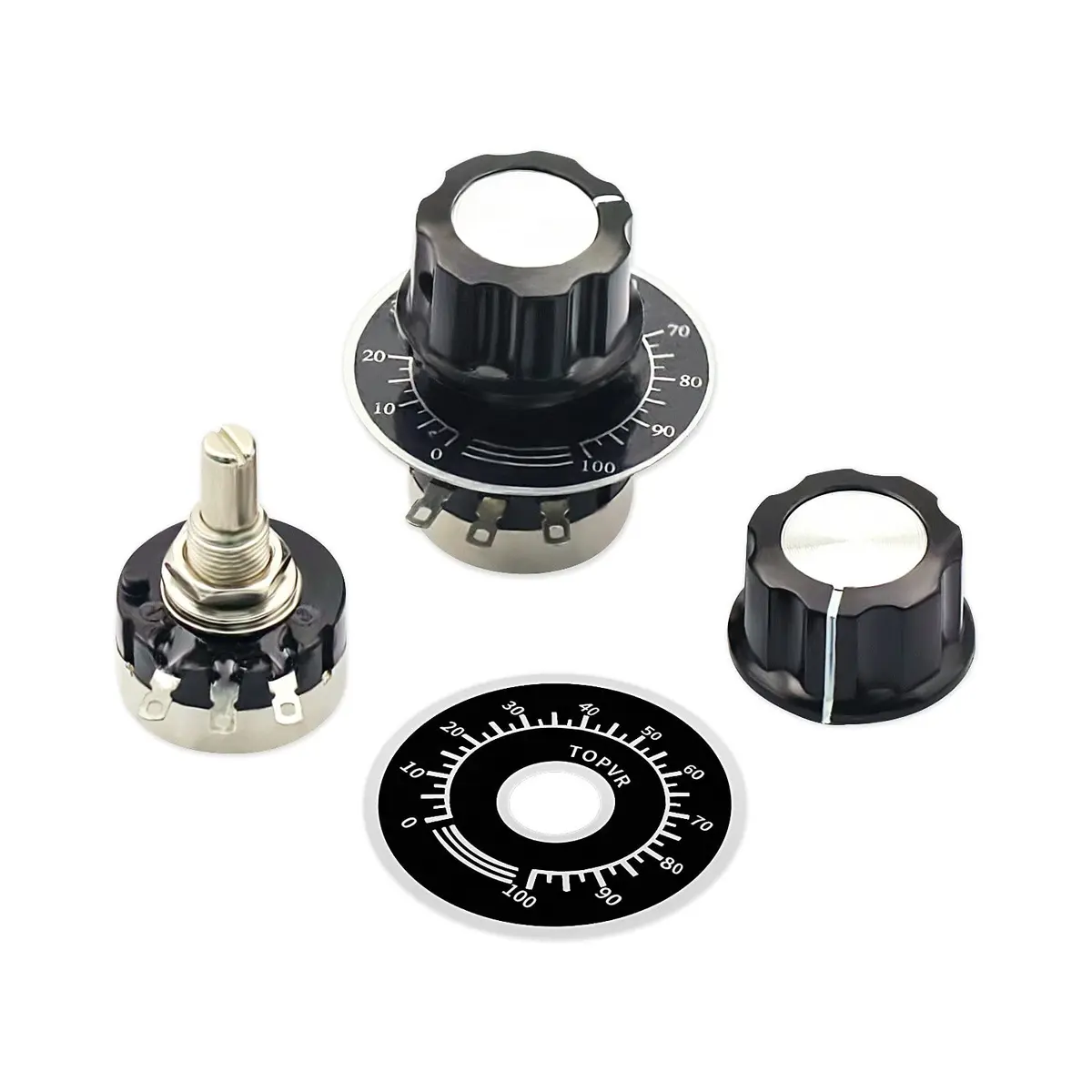 CenryKay RV24YN20S B102 1K Rotary Potentiometer with Knobs & Dials, 6mm Shaft, 20mm Length, 2-Pack | Precise Control for Audio & Circuits - view 8