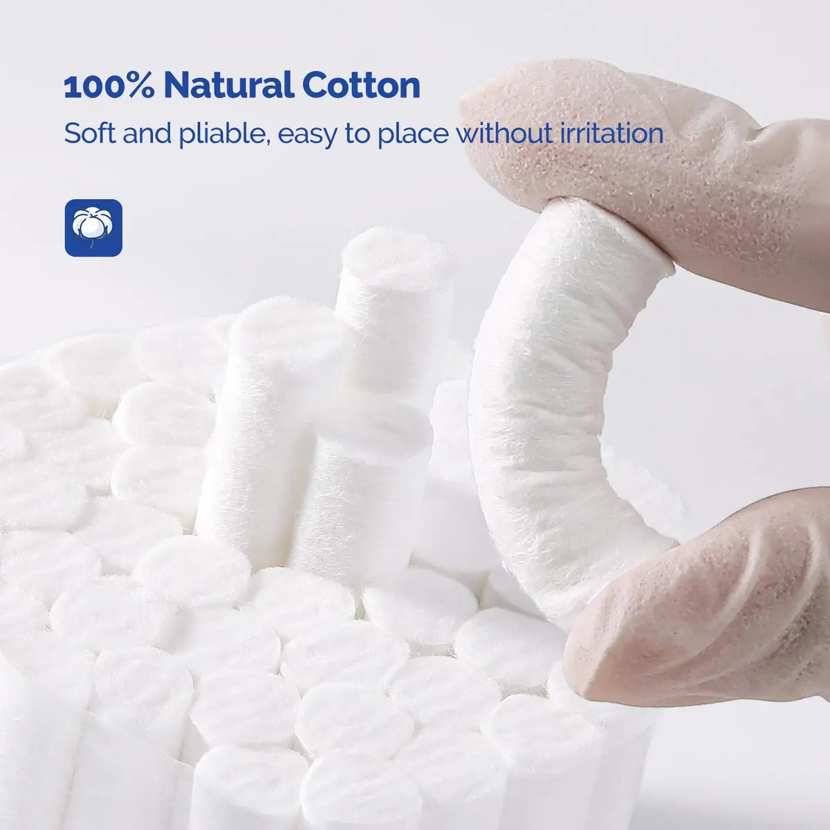 JMU 2000 Pcs Dental Cotton Rolls #2 1.5'' High Absorbent Non-Sterile - view 2