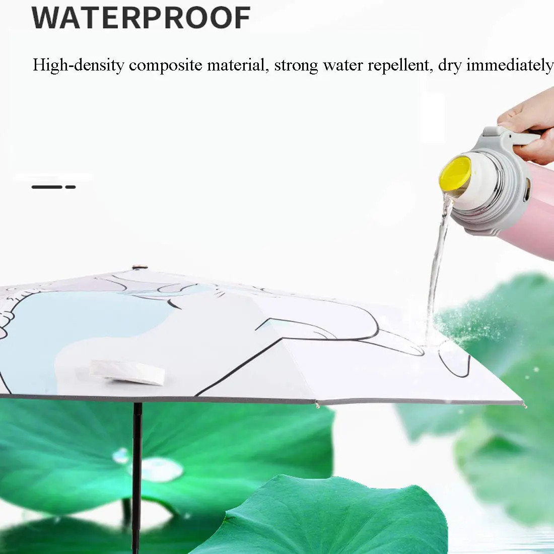 Rosavida Kids Automatic Open Cartoon Waterproof Umbrella | UV-Resistant Travel Compact 28cm - view 4