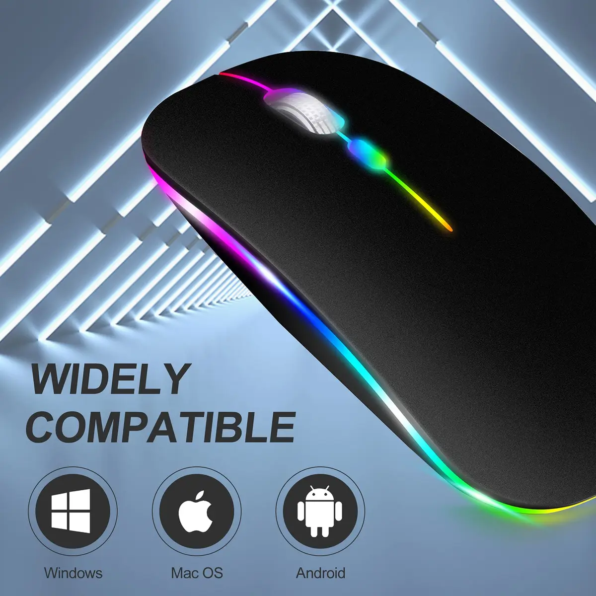 KLO Rechargeable Bluetooth Mouse | Dual Mode, 4 Connection Types, Silent, 1600 DPI, Compatible with Mac & Windows - view 5
