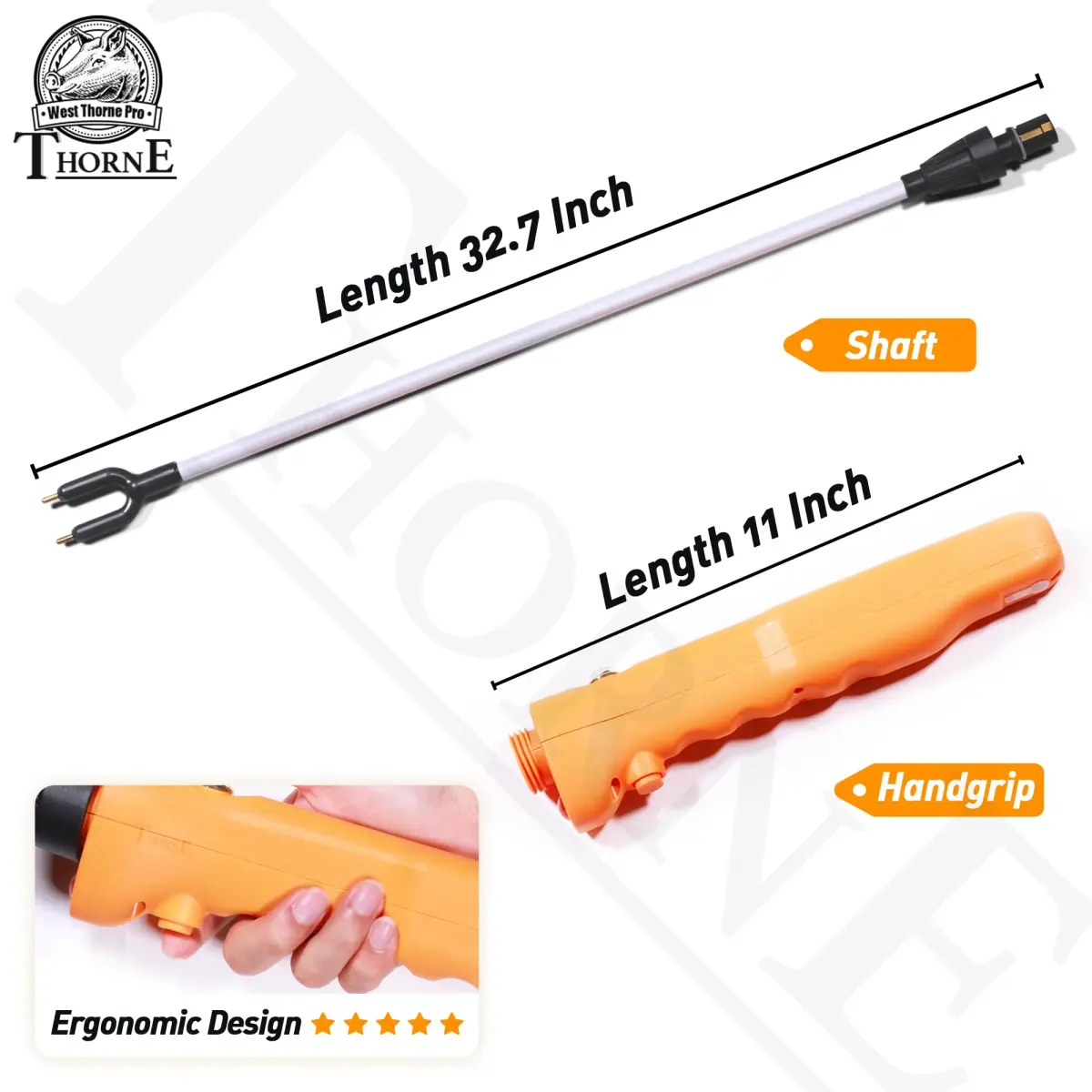 West Thorne Pro Cattle Prod 109.98 cm (43.3 inches) with LED Light | Efficient Livestock Handling - view 3