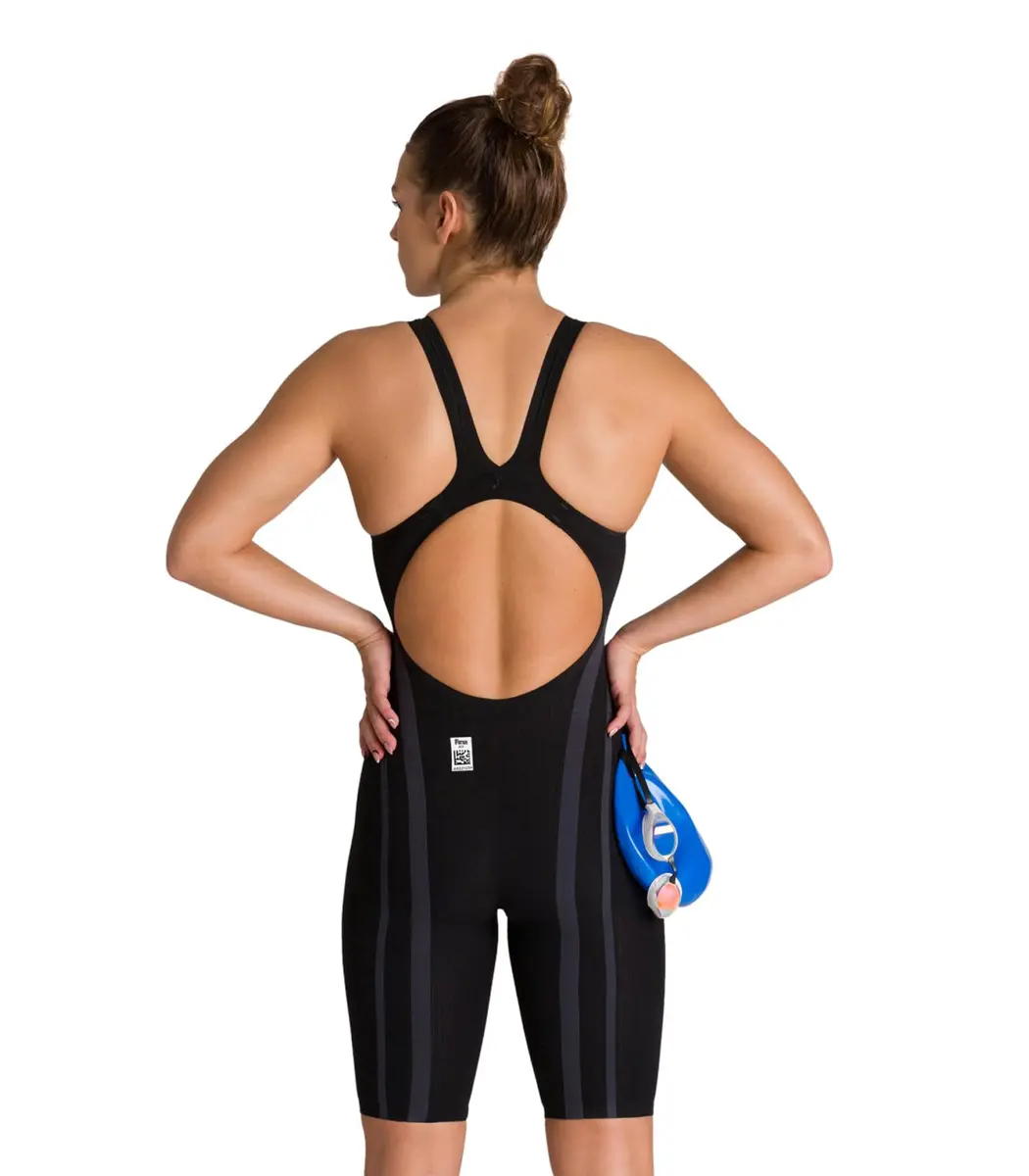 ARENA Women's Powerskin Carbon Core FX Open Back Racing Swimsuit, US Size 34 | Full Body Short Leg Athletic Tech Suit, Black/Gold - view 2