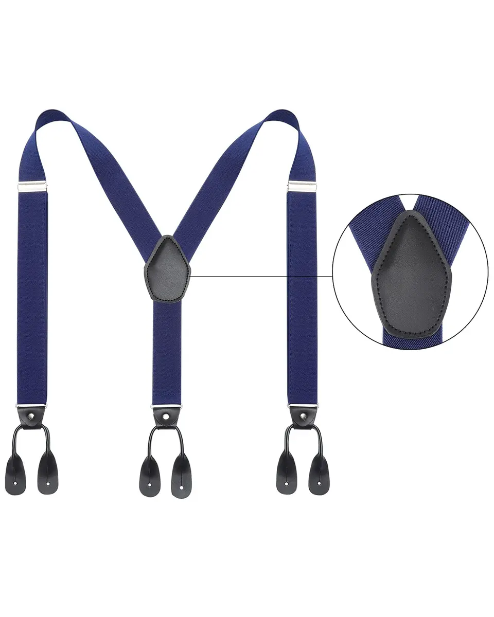 Kajeer Men Button Suspender Adjustable Y-Back Elastic Tuxedo Heavy Duty Suspender | Stylish & Durable - view 2