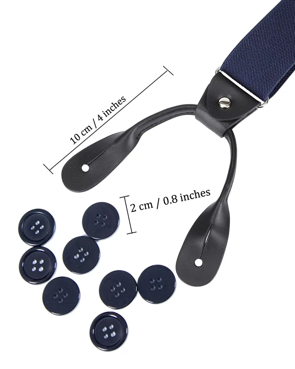 Kajeer Men Button Suspender Adjustable Y-Back Elastic Tuxedo Heavy Duty Suspender | Stylish & Durable - view 3