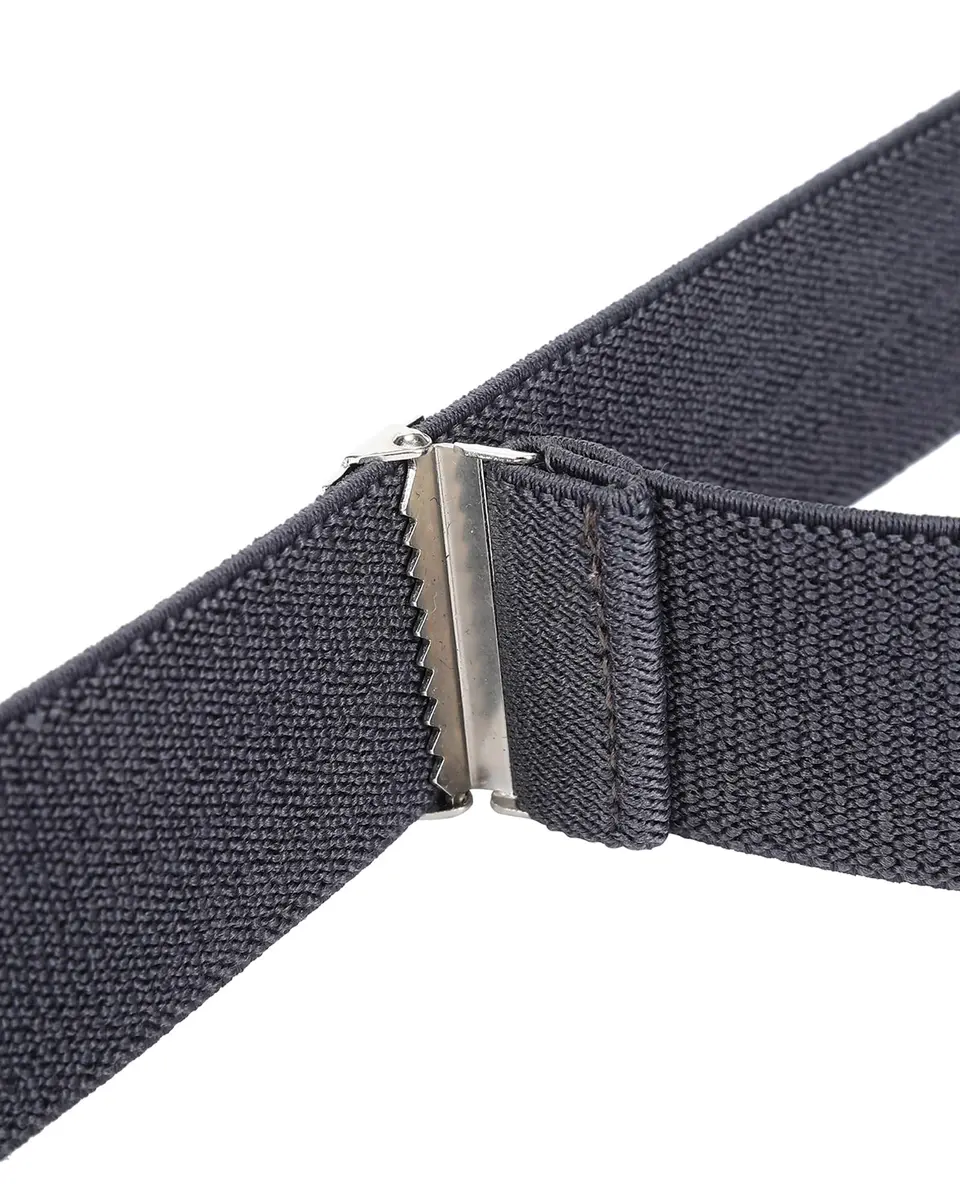 Kajeer Men's Y-Back Button Suspenders - Adjustable Elastic Tuxedo Suspenders (Dark Gray) - view 4