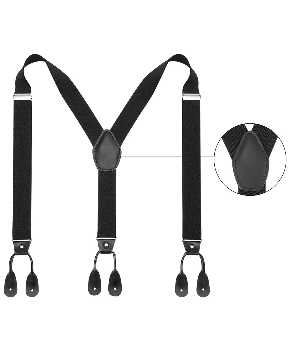 Kajeer Men Button Suspender Adjustable Y-Back Elastic Tuxedo Heavy Duty Suspender | Versatile Formal & Casual Support - view 2