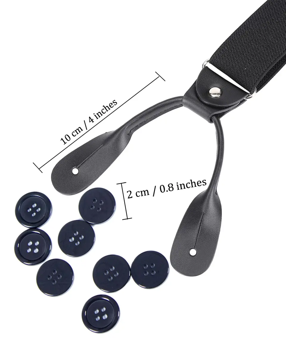 Kajeer Men Button Suspender Adjustable Y-Back Elastic Tuxedo Heavy Duty Suspender | Versatile Formal & Casual Support - view 3