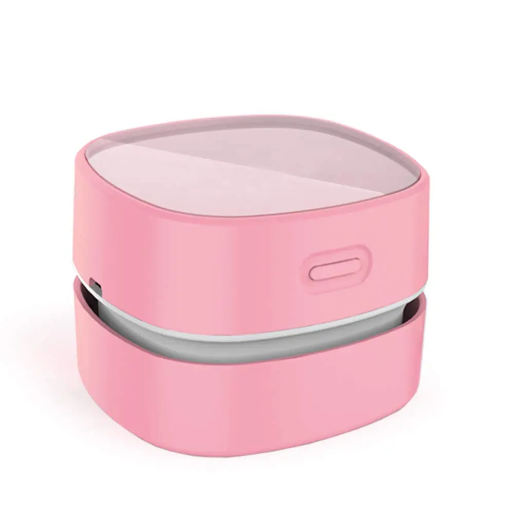 ODISTAR Mini Desktop Vacuum Cleaner Pink | Cordless, Rechargeable, 400 Min Runtime, 1000Pa Suction - main product image