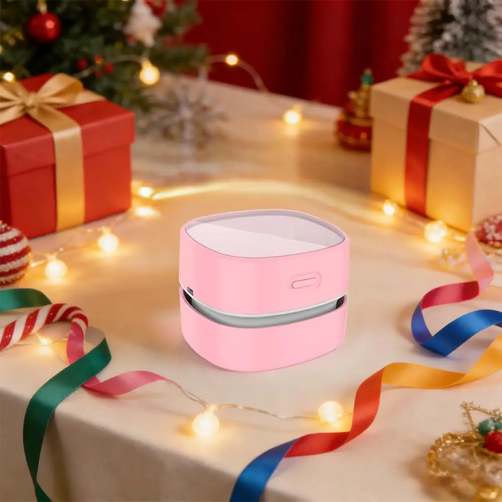 ODISTAR Mini Desktop Vacuum Cleaner Pink | Cordless, Rechargeable, 400 Min Runtime, 1000Pa Suction - view 7