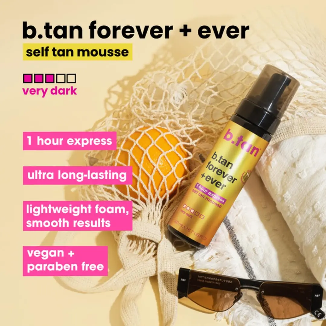 B.TAN Ultra Dark Self Tanner Mousse 200ml (6.7 Fl Oz) | 1 Hour Express Bronzing Fake Tan Foam - view 3