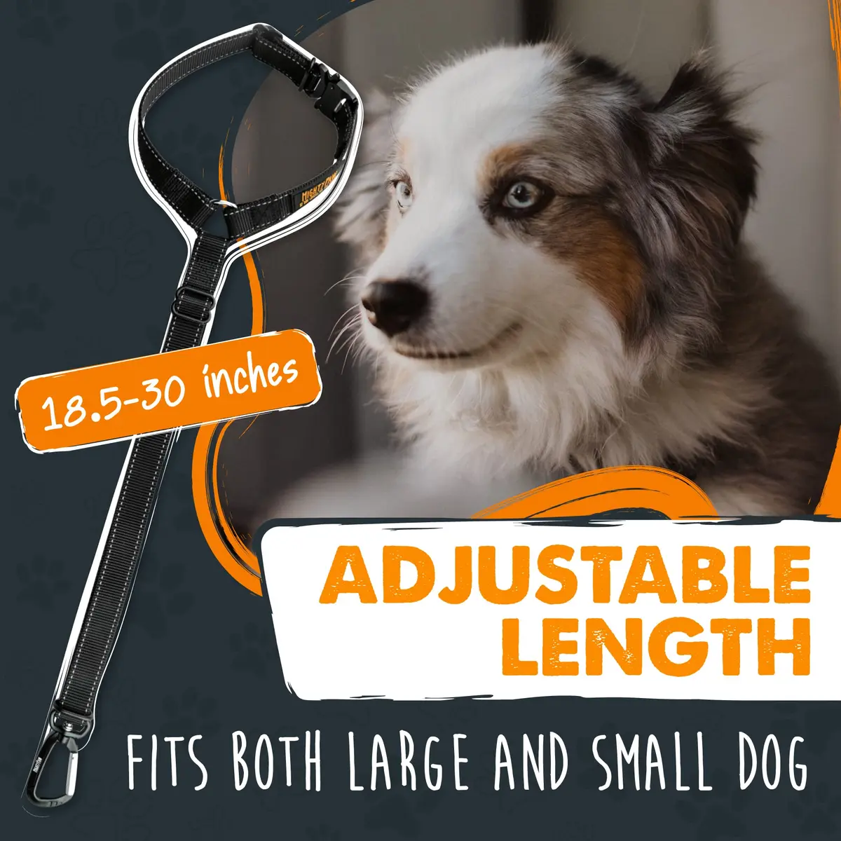 Mighty Paw Dog Seat Belt for Car Headrest | Adjustable Nylon Safety Restraint (70-120 chars) - view 7