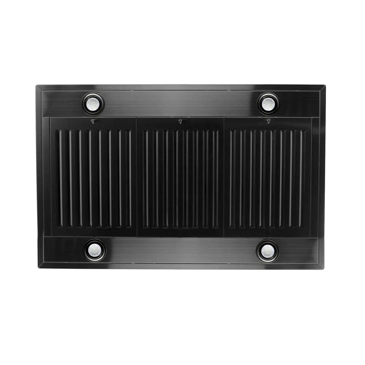 ZLINE Kitchen and Bath 30 in. 400 CFM Convertible Vent Island Range Hood in Black Stainless Steel | Modern Island Mount - view 4