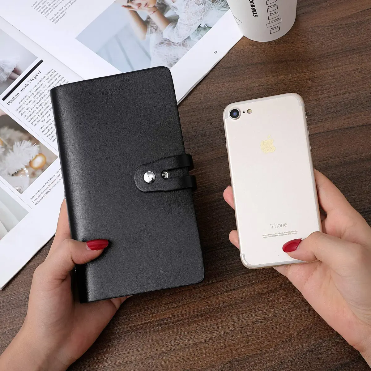 JERLA RFID Credit Card Holder Book 96 Card Slots (18.54cm x 10.92cm x 2.49cm) | Genuine PU Leather Organizer - view 6