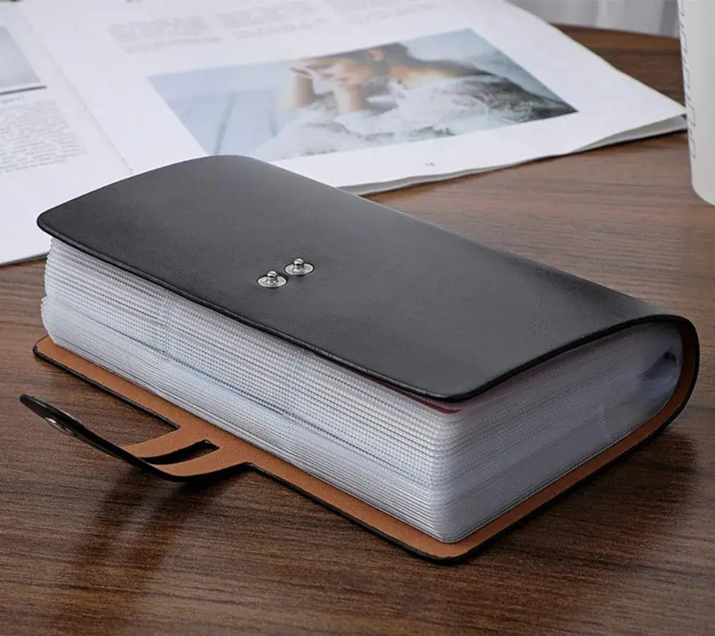 JERLA RFID Credit Card Holder Book 96 Card Slots (18.54cm x 10.92cm x 2.49cm) | Genuine PU Leather Organizer - view 3