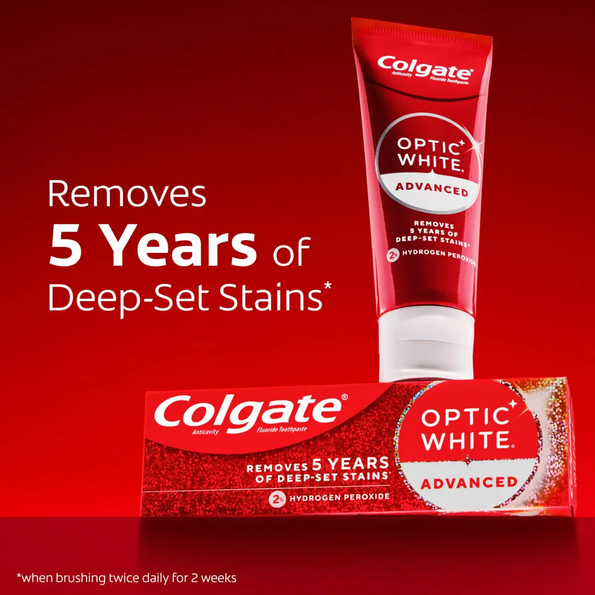 Colgate Optic White Advanced Hydrogen Peroxide Toothpaste 3.2 oz (9.6 oz Total) | Clinically Proven Whitening - view 3