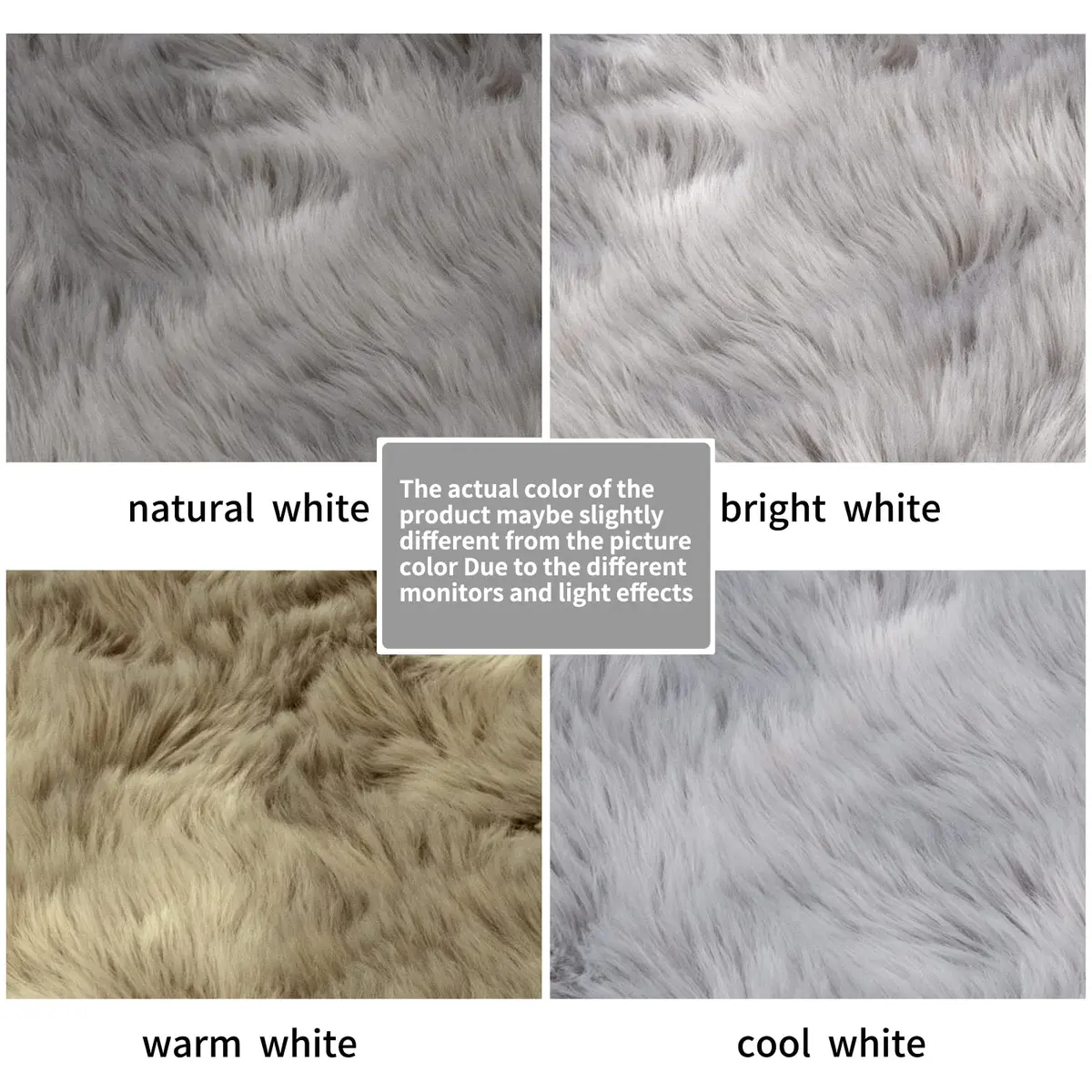 SERISSA Fluffy Faux Sheepskin Fur Area Rug 2ft x 4ft | Soft, Hypoallergenic, Modern Decor - view 6