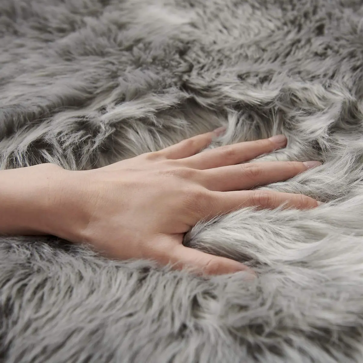 SERISSA Fluffy Faux Sheepskin Fur Area Rug 2ft x 4ft | Soft, Hypoallergenic, Modern Decor - view 4