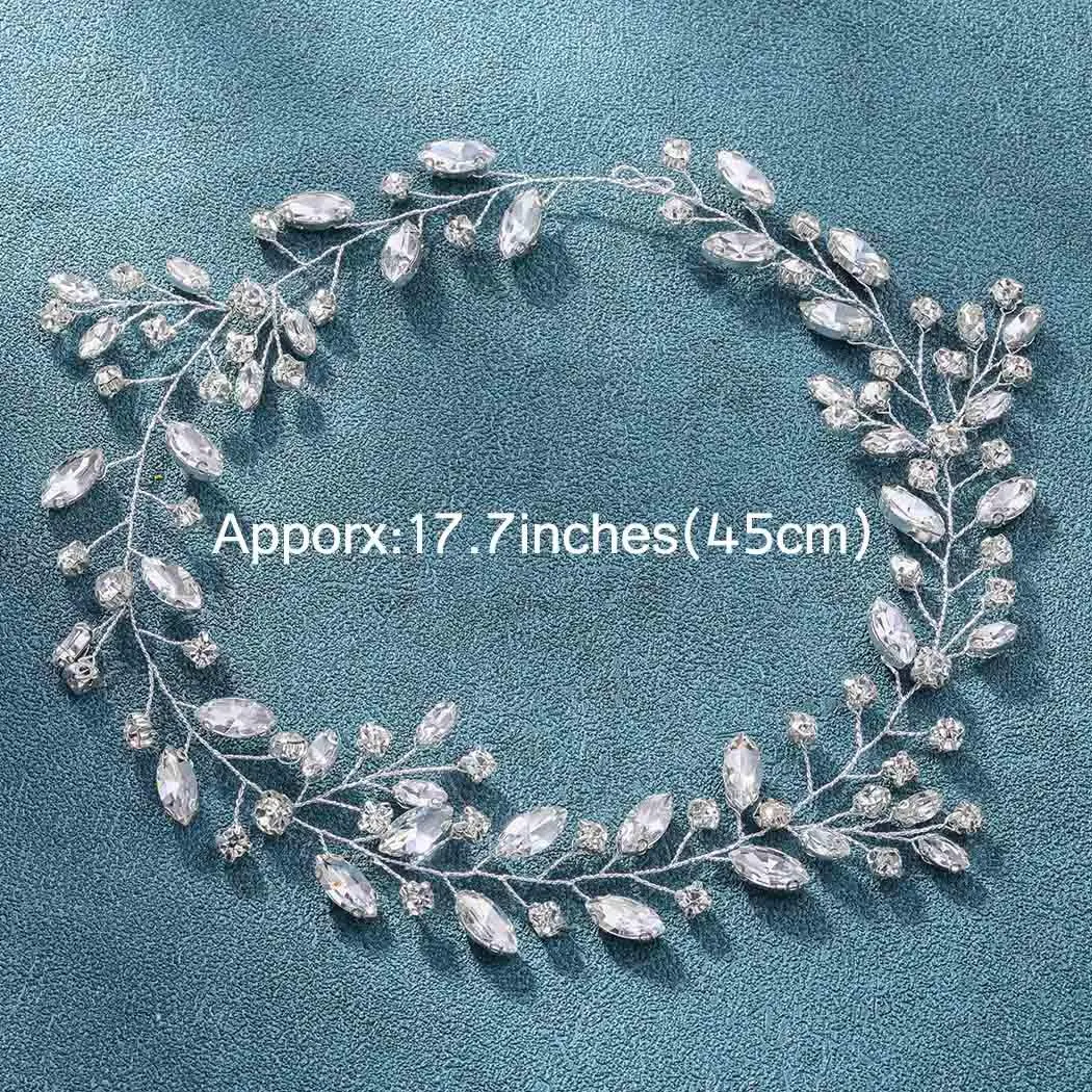 JAKAWIN Rhinestone Wedding Hair Piece Bridal Hair Accessories for Women - view 4