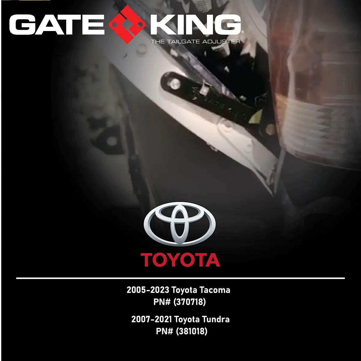GATE KING Ratcheting Multi Position Pickup Truck Tailgate Adjuster for Toyota Tacoma 2005-2023 | Heavy-Duty, Made in USA - view 5